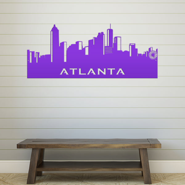 Atlanta Skyline Metal Sign