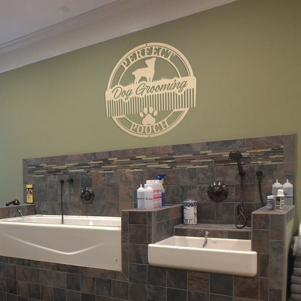 Custom Sign for Dog Grooming Business-