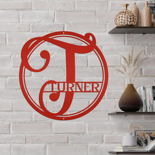 Personalized Last Name-Initial Monogram Sign, Letter Initial Name Sign, Last Name Family Name Letter Sign, Wedding Gift , Anniversary Gift, Housewarming Gift