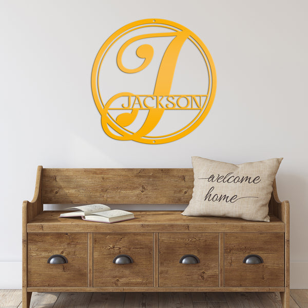 Personalized Last Name-Initial Monogram Sign, Letter Initial Name Sign, Last Name Family Name Letter Sign, Wedding Gift , Anniversary Gift, Housewarming Gift
