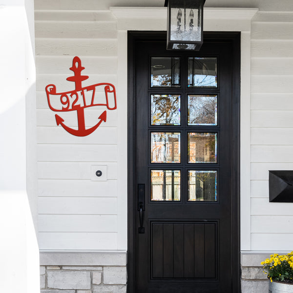 Nautical Address Sign-Beach Condo Address Sign- Ancho Address Sign - Beach Home-Rental Address Sign