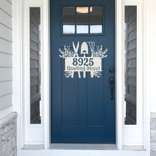 Custom Gardening House Numbers - Address Numbers for the Home-Flower Shop Address Sign - Business Address Sign