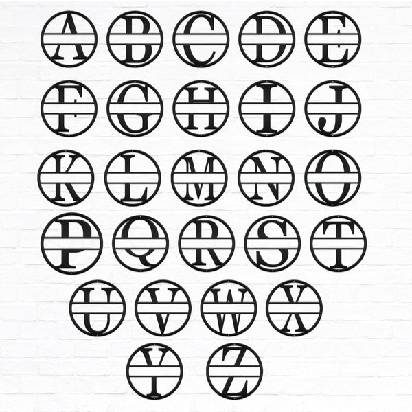 Custom Round Monogram House Number Metal Sign-Housewarming gift-Wedding Gift