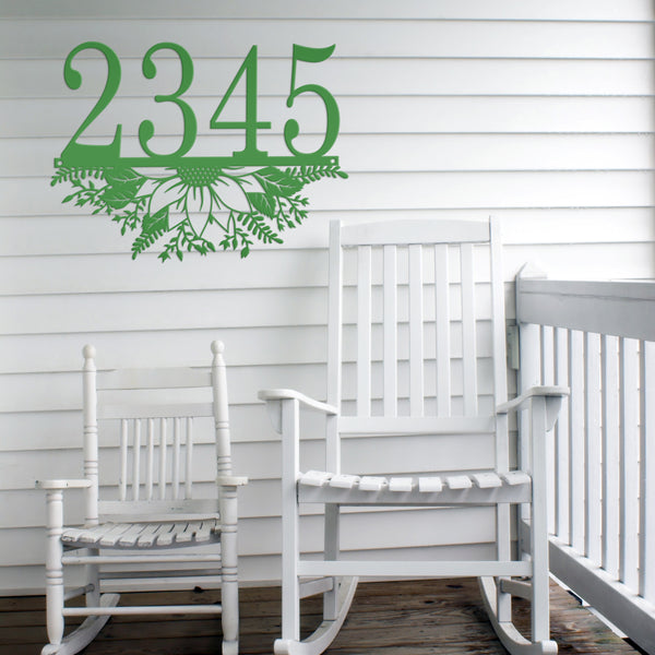 Personalized Sunflower Address Metal Sign - Metal House Numbers-Housewarming Gift-Flower Address plaque