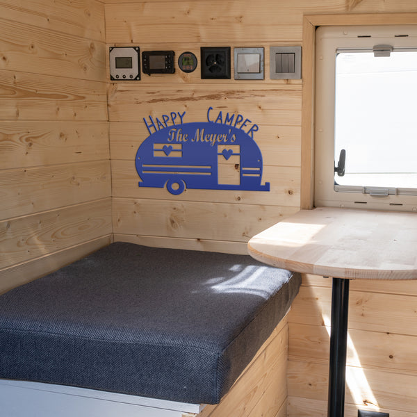 Camping-Camper- Metal Sign- Happy Camper Sign, Campsite Sign-Camping Lovers -Business Sign for Campsite-Glamping-Camper-Camping for Life-RV Life