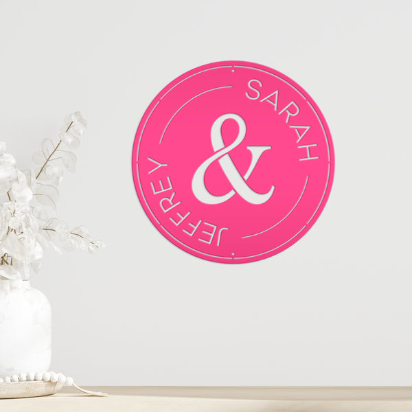 Wedding Monogram Sign, Personalized Wedding Gift , Custom Anniversary Gift, Metal Business Sign