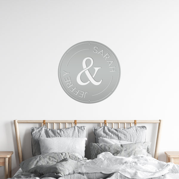 Wedding Monogram Sign, Personalized Wedding Gift , Custom Anniversary Gift, Metal Business Sign