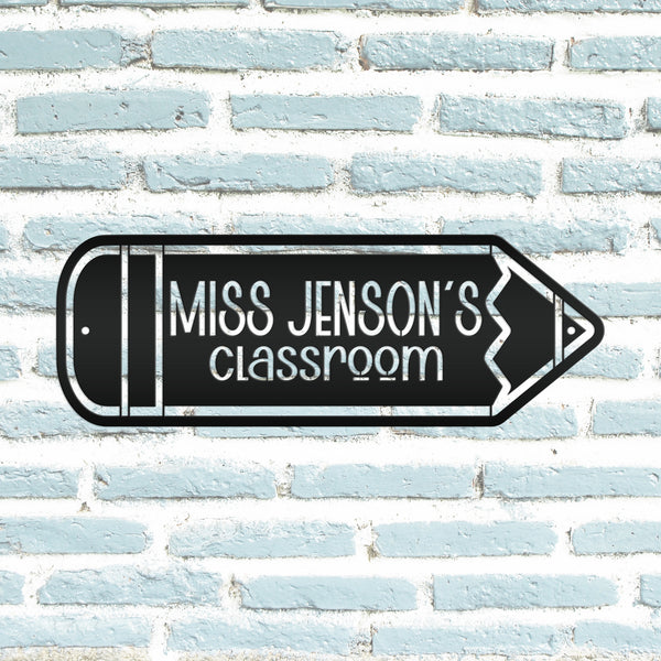 Custom Teacher Name Personalized Classroom Metal Sign