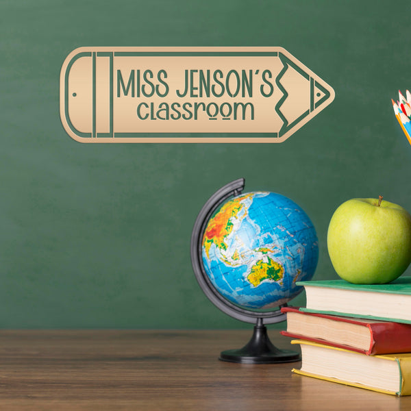 Custom Teacher Name Personalized Classroom Metal Sign