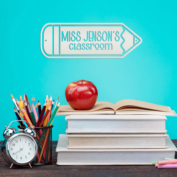 Custom Teacher Name Personalized Classroom Metal Sign