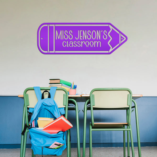 Custom Teacher Name Personalized Classroom Metal Sign