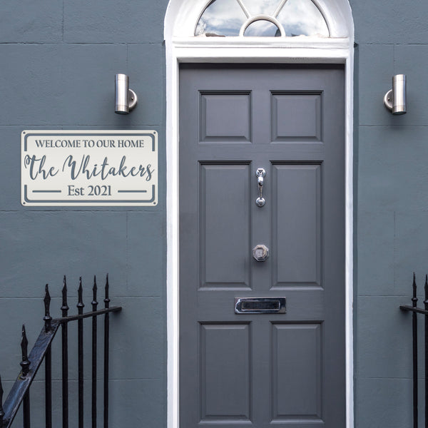 Personalized Family Name  Metal Sign, Welcome Sign for Home, Porch Sign Ideas, Welcome Sign & Wall Decor