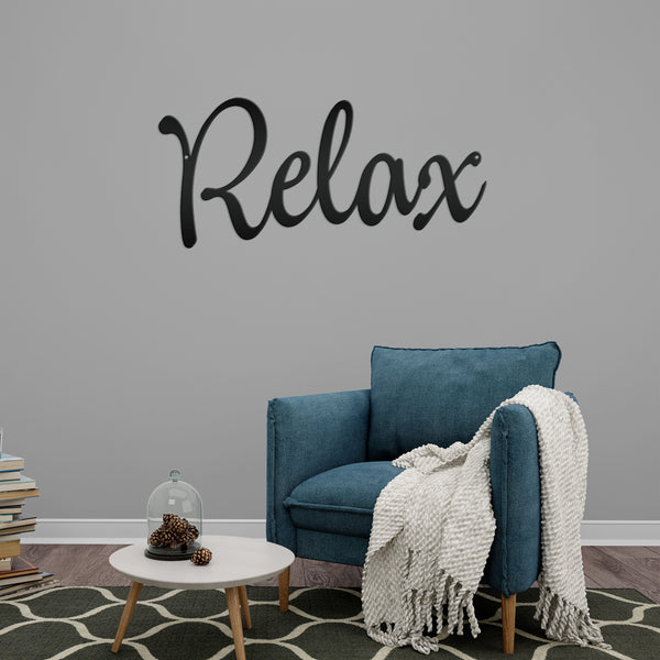 Relax Metal Sign Words Metal Decal, Bathroom Saying, Relax Metal Sign Wall Decor, Relax Metal Wall Art, Bathroom Wall Decor , Bathroom Home Decor