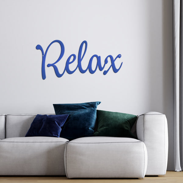 Relax Metal Sign Words Metal Decal, Bathroom Saying, Relax Metal Sign Wall Decor, Relax Metal Wall Art, Bathroom Wall Decor , Bathroom Home Decor