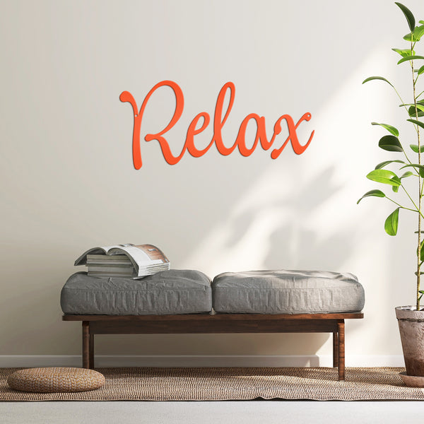 Relax Metal Sign Words Metal Decal, Bathroom Saying, Relax Metal Sign Wall Decor, Relax Metal Wall Art, Bathroom Wall Decor , Bathroom Home Decor