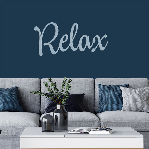 Relax Metal Sign Words Metal Decal, Bathroom Saying, Relax Metal Sign Wall Decor, Relax Metal Wall Art, Bathroom Wall Decor , Bathroom Home Decor