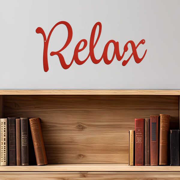 Relax Metal Sign Words Metal Decal, Bathroom Saying, Relax Metal Sign Wall Decor, Relax Metal Wall Art, Bathroom Wall Decor , Bathroom Home Decor