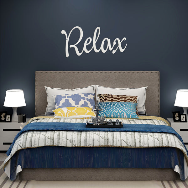 Relax Metal Sign Words Metal Decal, Bathroom Saying, Relax Metal Sign Wall Decor, Relax Metal Wall Art, Bathroom Wall Decor , Bathroom Home Decor