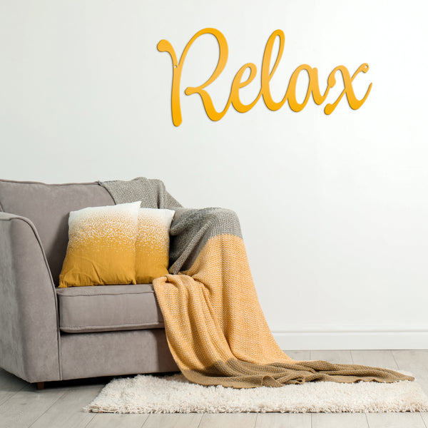 Relax Metal Sign Words Metal Decal, Bathroom Saying, Relax Metal Sign Wall Decor, Relax Metal Wall Art, Bathroom Wall Decor , Bathroom Home Decor