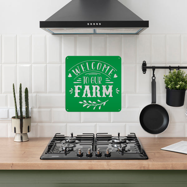 Welcome To Our Farm Metal Sign, Farmhouse Wall Decor & Wall Art, Farm Decor for Kitchen, Rustic Farm Decor