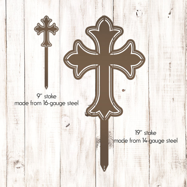 Christian Cross Yard Decoration, Christian Gift, Mother's Day Gift-Gravesite Decoration
