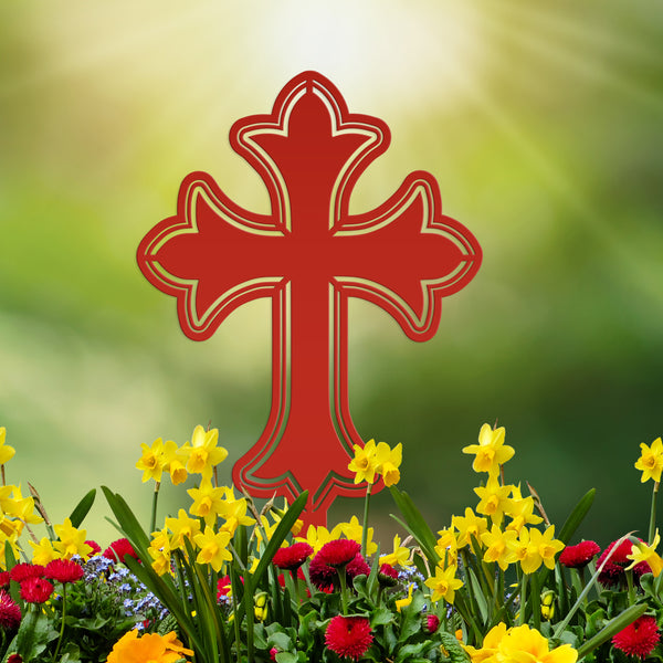 Christian Cross Yard Decoration, Christian Gift, Mother's Day Gift-Gravesite Decoration