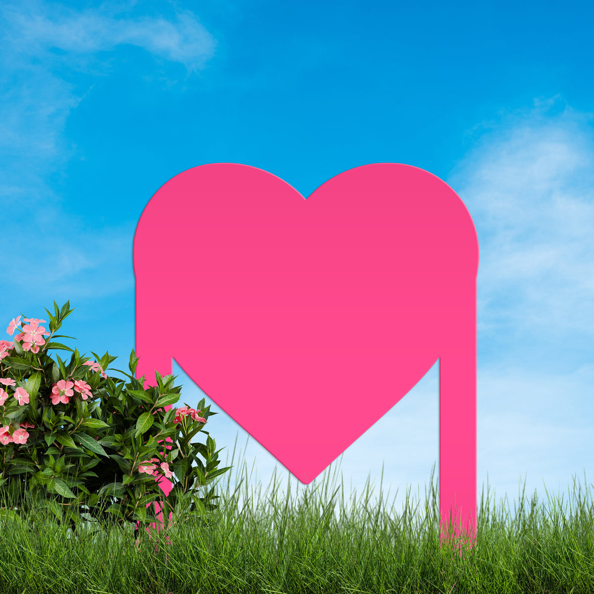 Outdoor Heart Metal Yard StakeValentines Day Heart Shaped Yard Decor