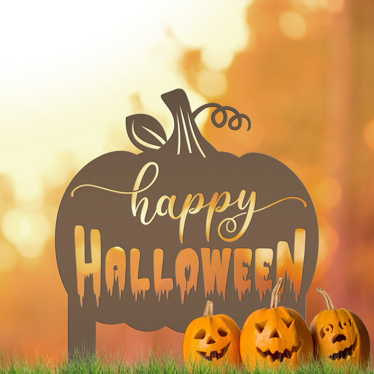 Happy Halloween Yard Stake and Sign Halloween Decor Fall Decor