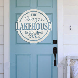 lake house metal sign -lake decor 