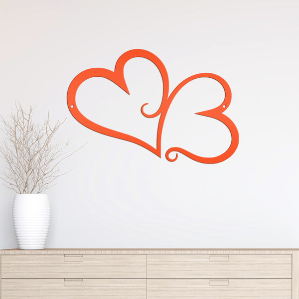 Metal Heart Home Decor Sign - Valentine Decor-Valentines Day -Heart Wall Art-Hanging Wall Decor-Heart Lovers
