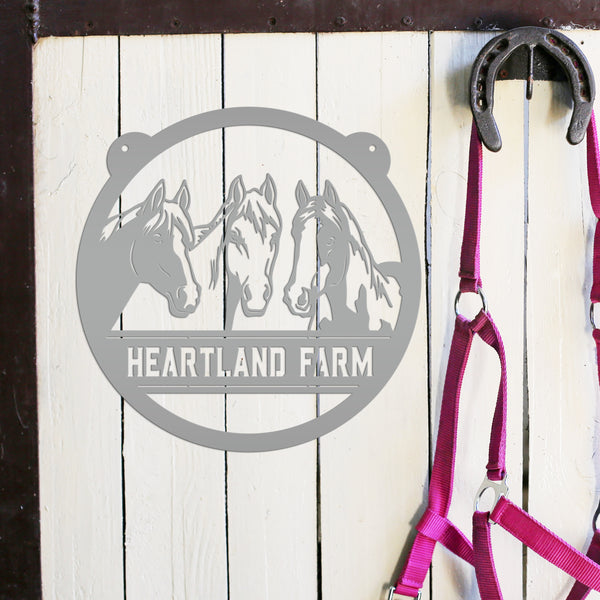 Horse Metal Sign for Stall, Personalized Gift For the Horse Girl-Horse Decor for Horse Trailer-Horse Decor for Barn-Stable-Stall