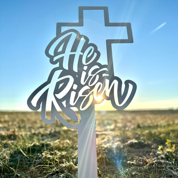 He is Risen Easter Cross Yard Stake-Easter Cross