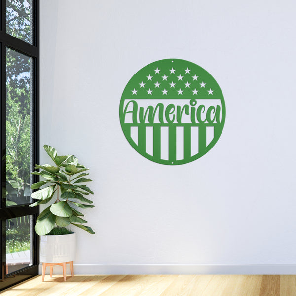 America Metal Sign-America Decor-Patriotic Decor -Patriotic Pride-American Flag-America Decor