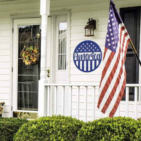 America Metal Sign-America Decor