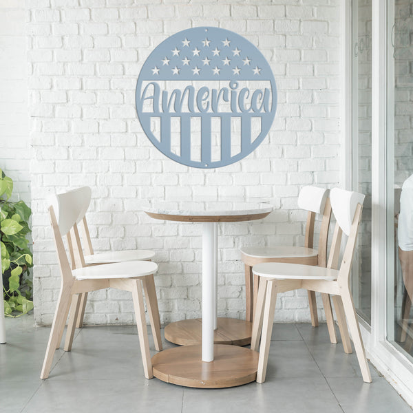 America Metal Sign-America Decor-Patriotic Decor -Patriotic Pride-American Flag-America Decor