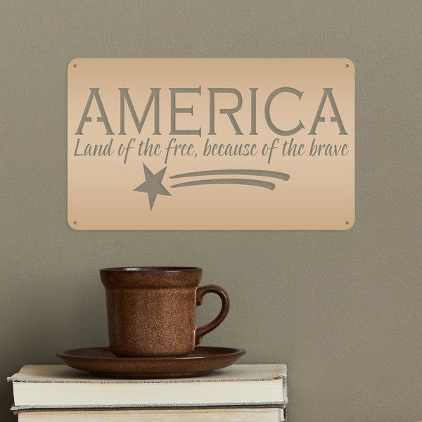 America The Beautiful Metal Sign-America Sign