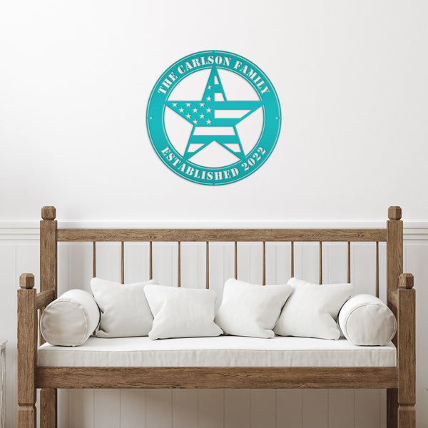Custom Name Flag Sign - Stars and Stripes Sign