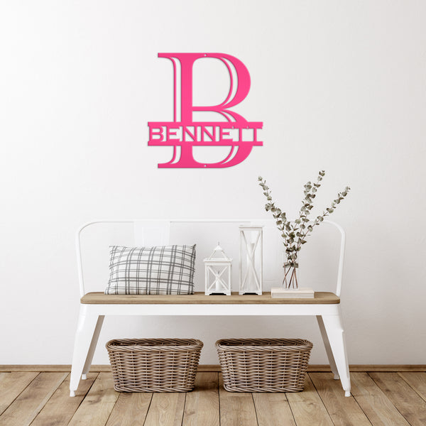 Modern Personalized Name Sign, Art Deco Style Sign, Wedding Gift Idea, Couples Gift
