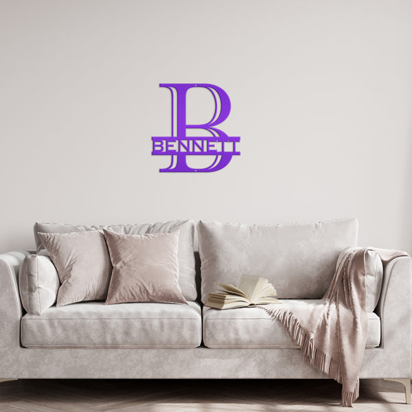Modern Personalized Name Sign, Art Deco Style Sign, Wedding Gift Idea, Couples Gift