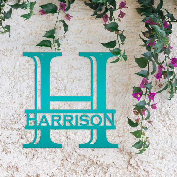 Modern Personalized Name Sign, Art Deco Style Sign, Wedding Gift Idea, Couples Gift