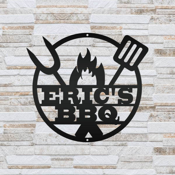 Personalized Grilling Metal Sign, Dads BBQ Wall Decor & Art, Backyard BBQ, Grill Signs & Wall Art , Fathers Day Gift, Gift for Grandpa