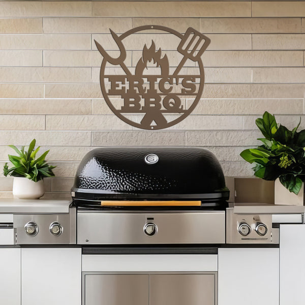 Personalized Grilling Metal Sign, Dads BBQ Wall Decor & Art, Backyard BBQ, Grill Signs & Wall Art , Fathers Day Gift, Gift for Grandpa