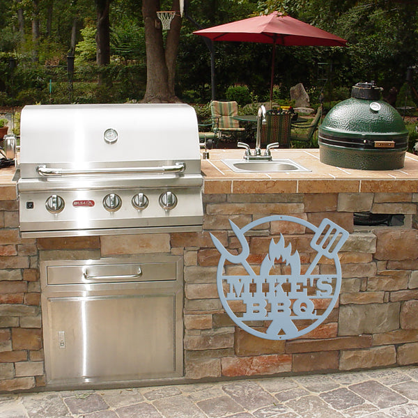 Personalized Grilling Metal Sign, Dads BBQ Wall Decor & Art, Backyard BBQ, Grill Signs & Wall Art , Fathers Day Gift, Gift for Grandpa