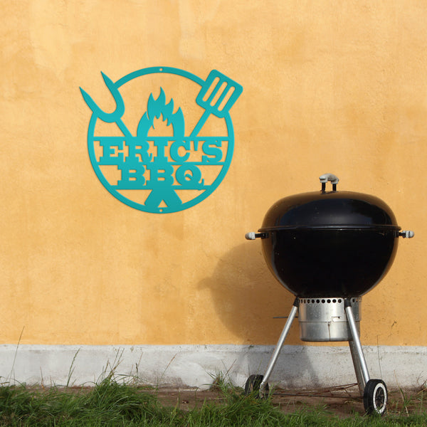 Personalized Grilling Metal Sign, Dads BBQ Wall Decor & Art, Backyard BBQ, Grill Signs & Wall Art , Fathers Day Gift, Gift for Grandpa