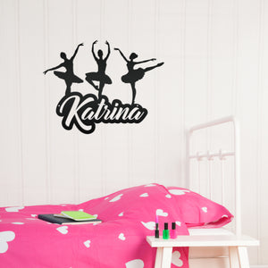 Personalized Ballerina Metal Sign