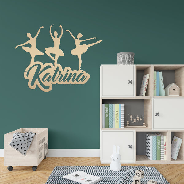 Personalized Ballerina Metal Sign