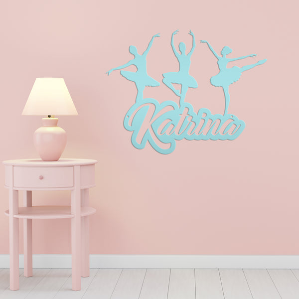 Personalized Ballerina Metal Sign