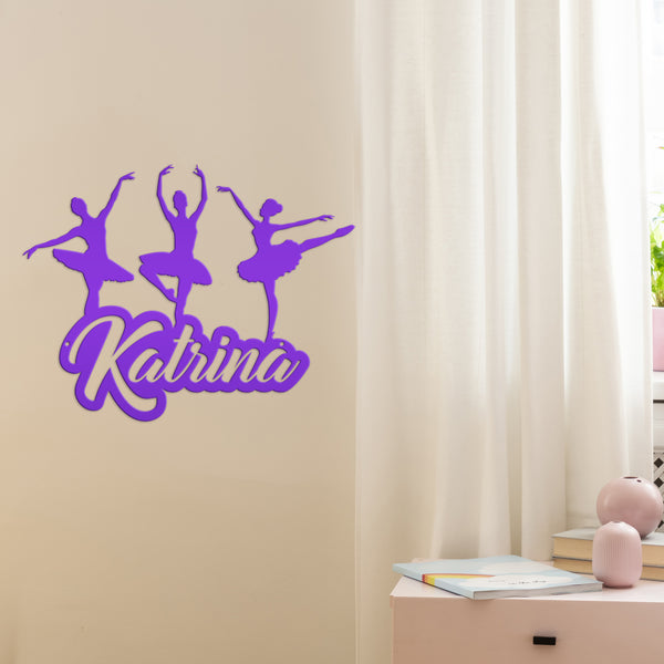 Personalized Ballerina Metal Sign