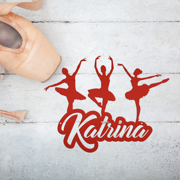 Personalized Ballerina Metal Sign