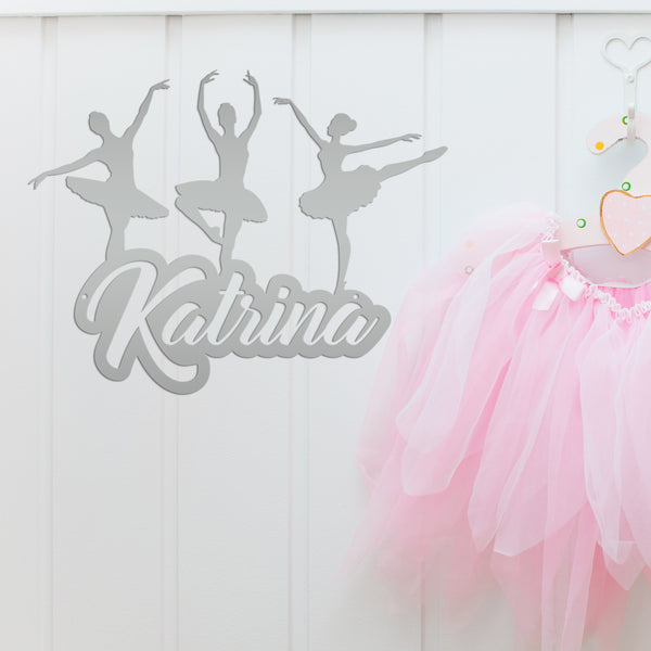 Personalized Ballerina Metal Sign